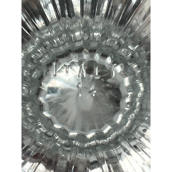 Vintage Italian Crystal Stemware Set Of 4 With Elegant Cut Glass Detailing - Picture 4 of 4